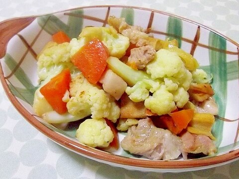 ＊カリフラワーと豚肉のマヨ醤油炒め＊